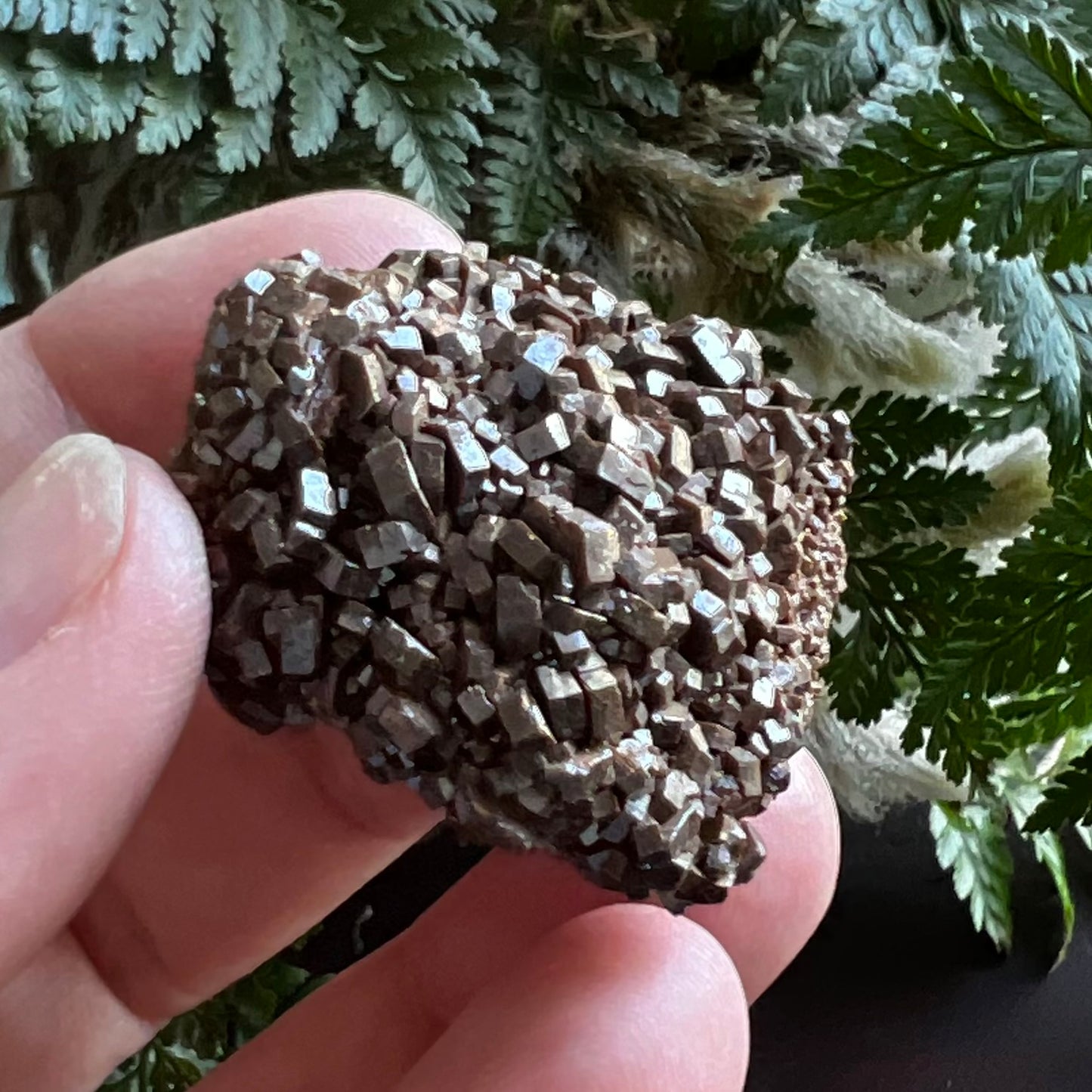 Vanadinite Cluster - Bronze/Brown dense cubic form: Morocco