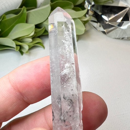 Inky Quartz point - Dawashan Mine, Sichuan, China