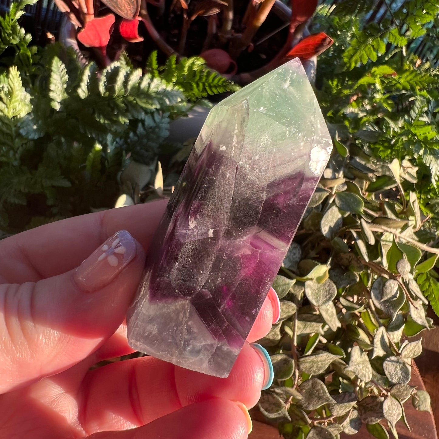 Snowflake Rainbow Fluorite Tower (ii)