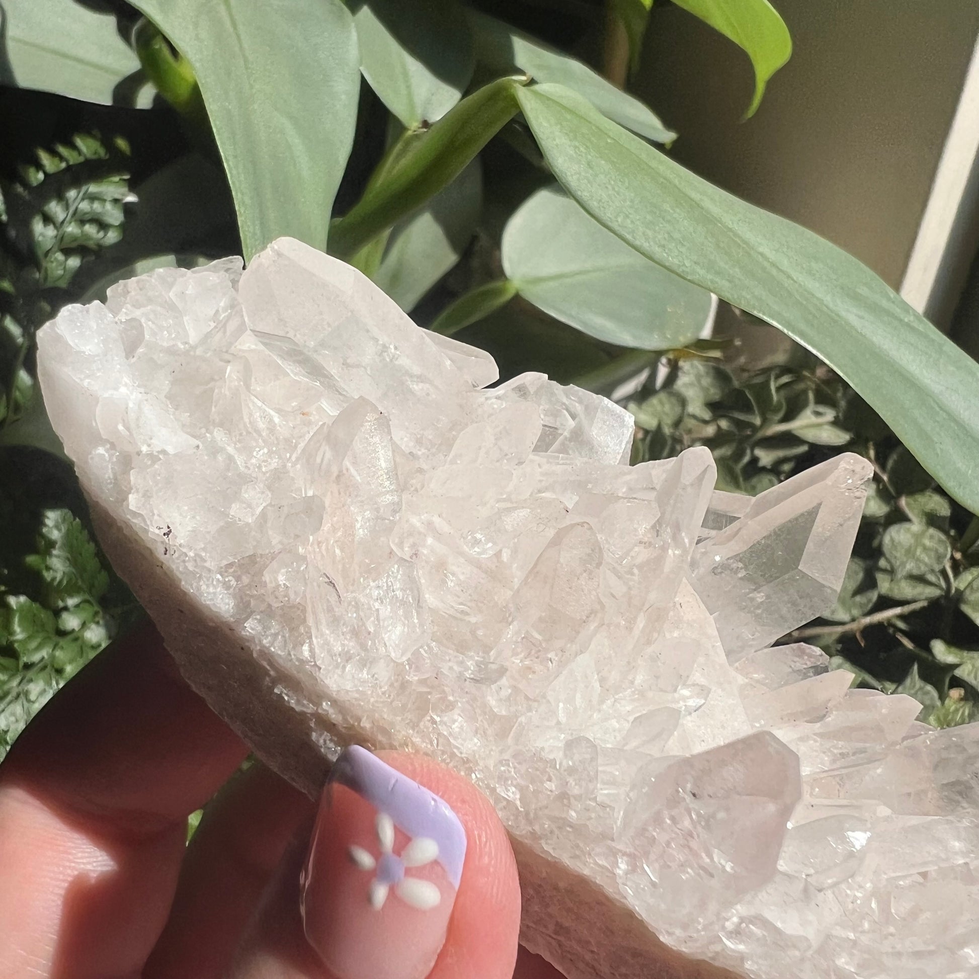 Pink Himalayan Samadhi Quartz Cluster