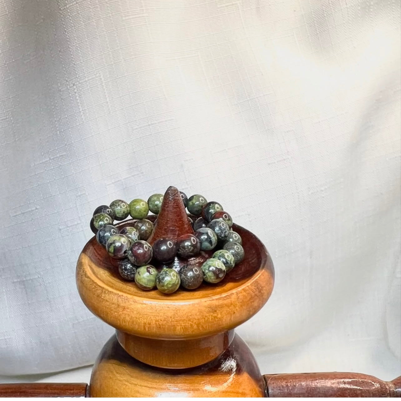 Dragonblood Jasper Beaded Stretch Ring: Vitality | Resilience | Life Force Energy