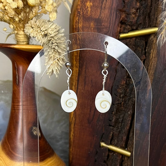 Shiva Eye Shell Earrings: Spiritual Insight ∙ Transformation ∙ Protection