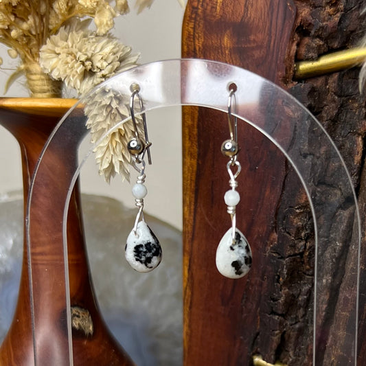Tourmalinated Quartz & Achroite Crystal Earrings: Clarity ∙ Mental Clarity ∙ Alignment