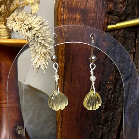 Lemon Quartz & Golden Rutilated Quartz Earrings: Clarity ∙ Optimism ∙ Mental Focus