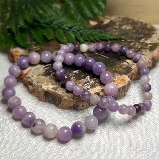 Lepidolite Stretch Bracelet: Soothing | Emotional Healing | Calming