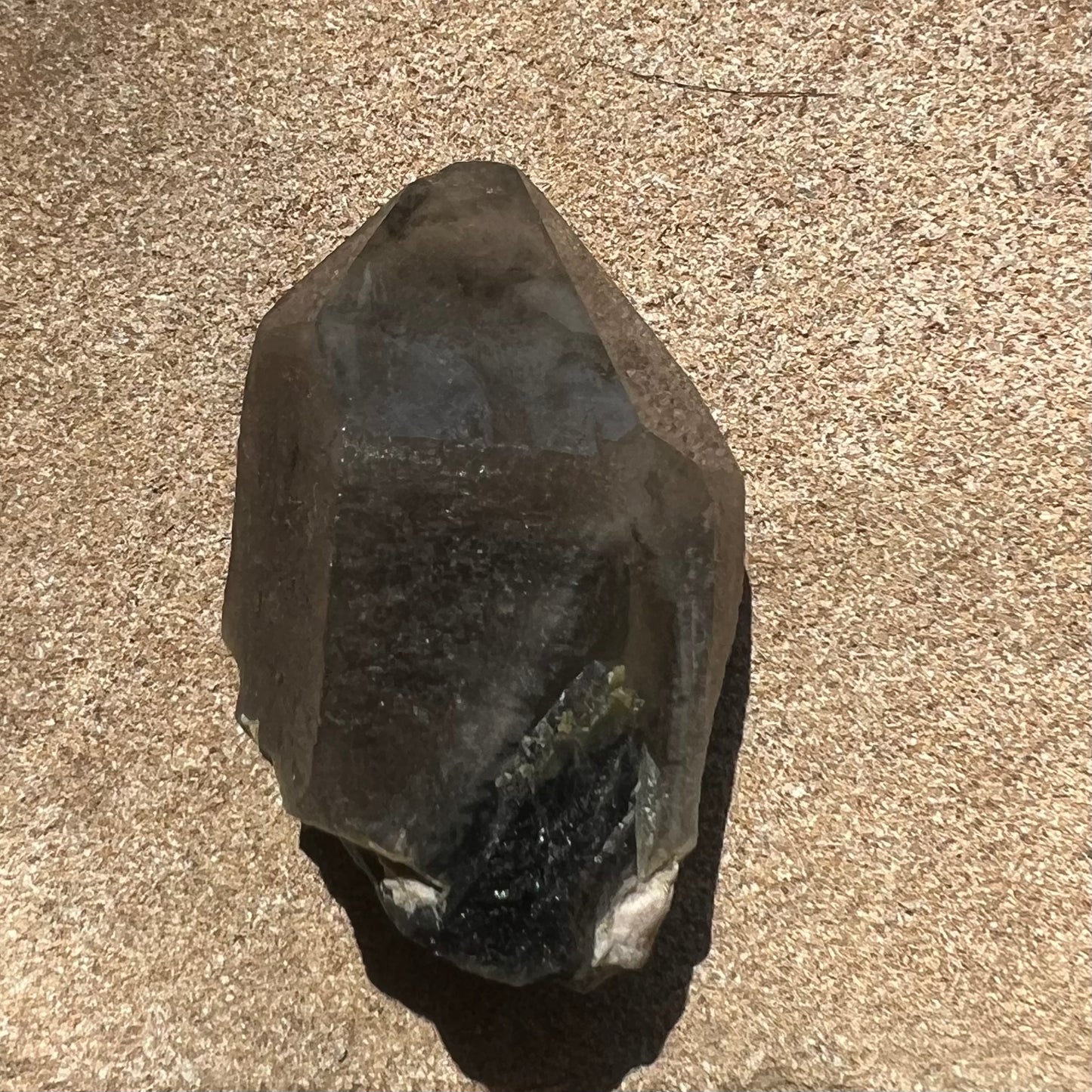 Morion Black Quartz with Smoky cap Specimen