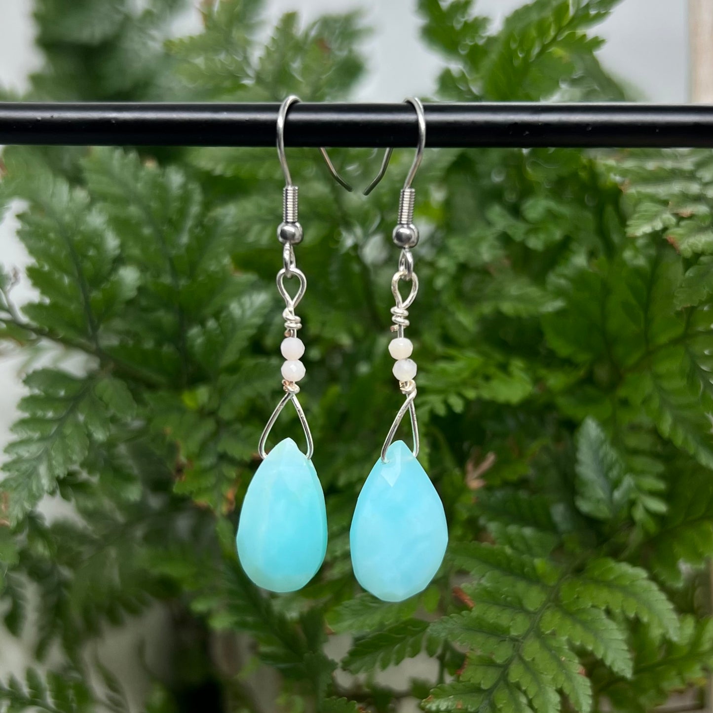 Blue & Pink Opal Little Luminaries Earrings: Communication ∙ Emotional Healing ∙ Calm