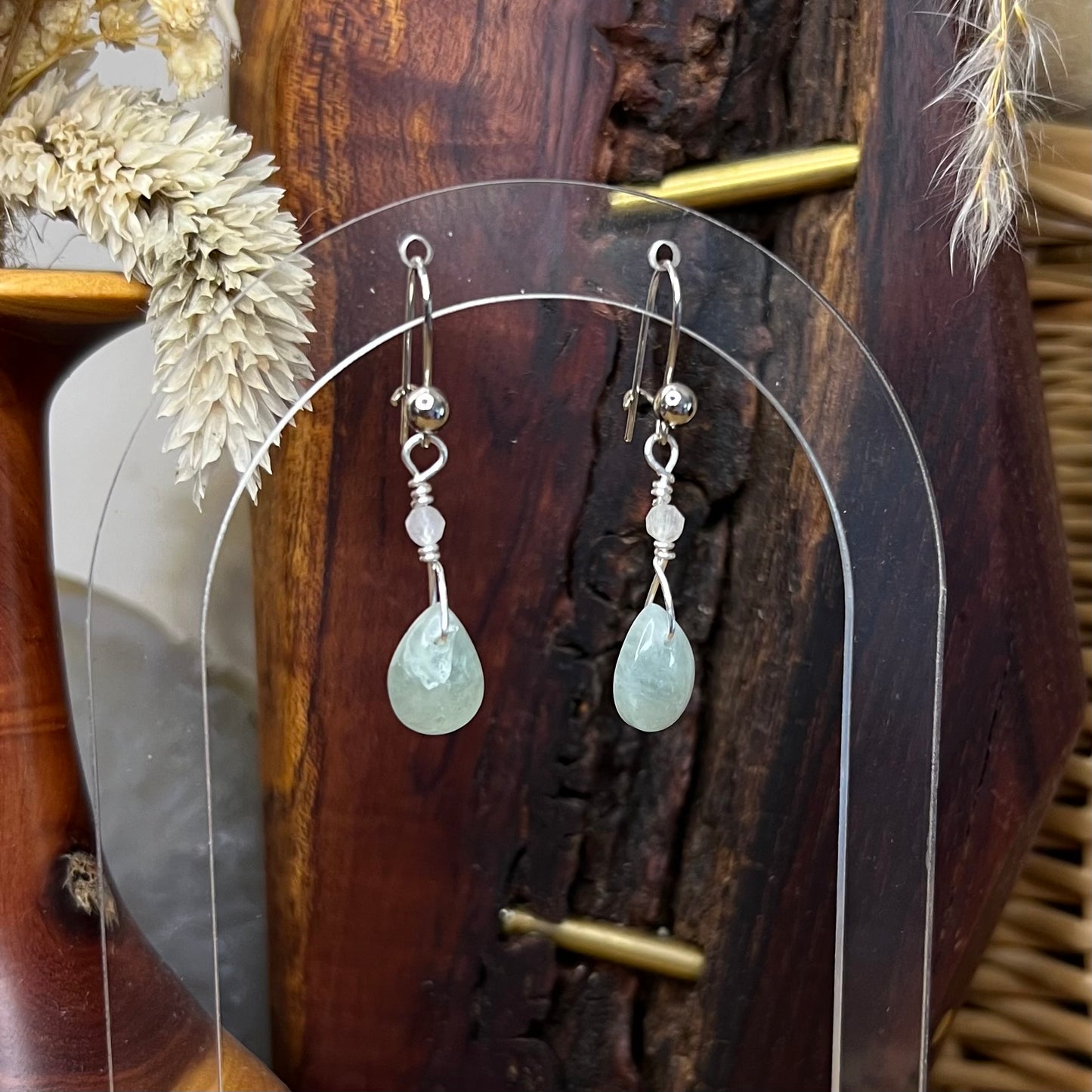 Aquamarine Crystal Earrings: Soothing ∙ Release ∙ Traveller Protection