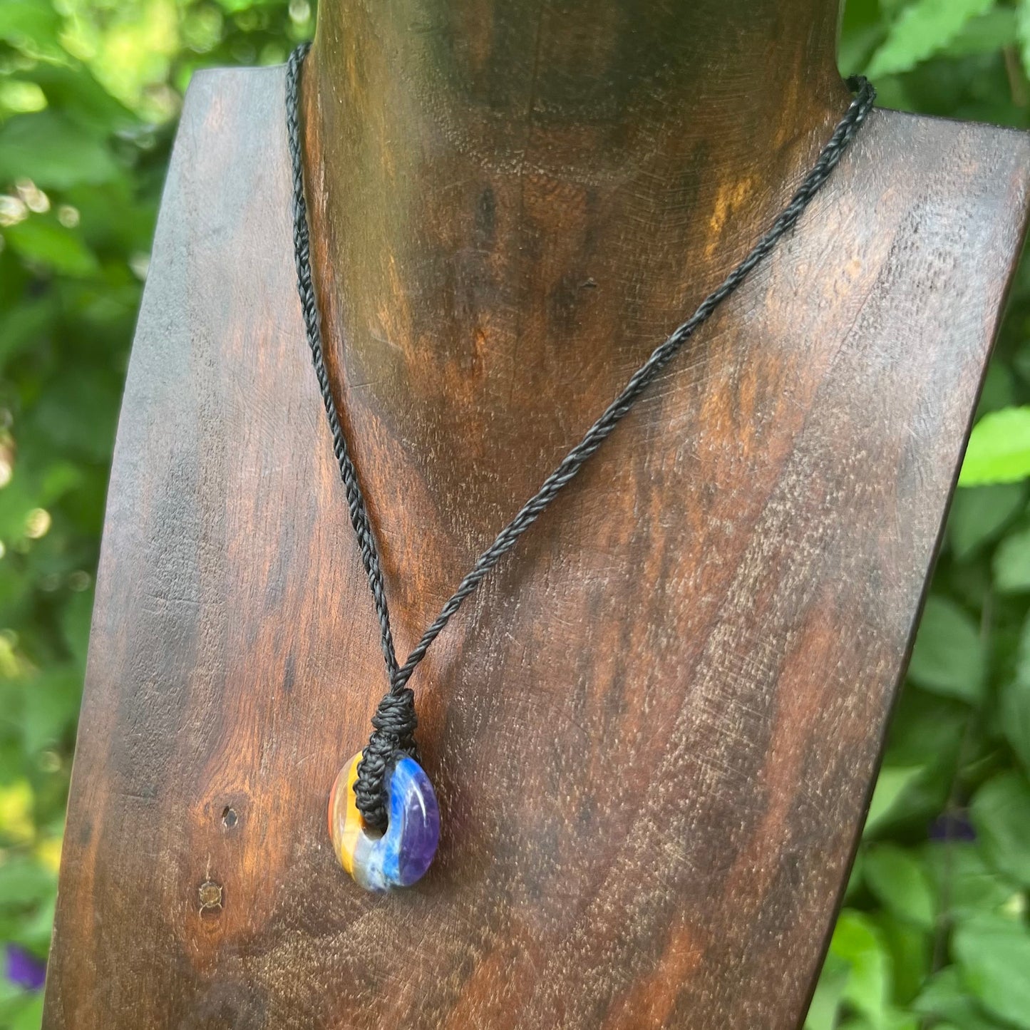 Chakra Perpetual Pendant Macrame Necklace