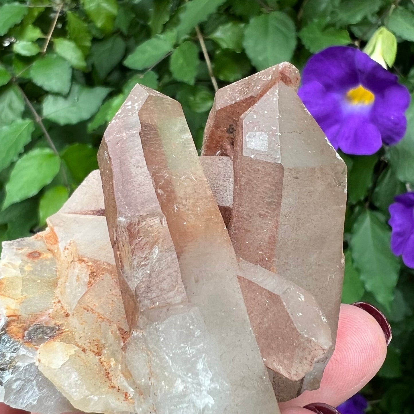 Red Hematoid Quartz Cluster - 236g