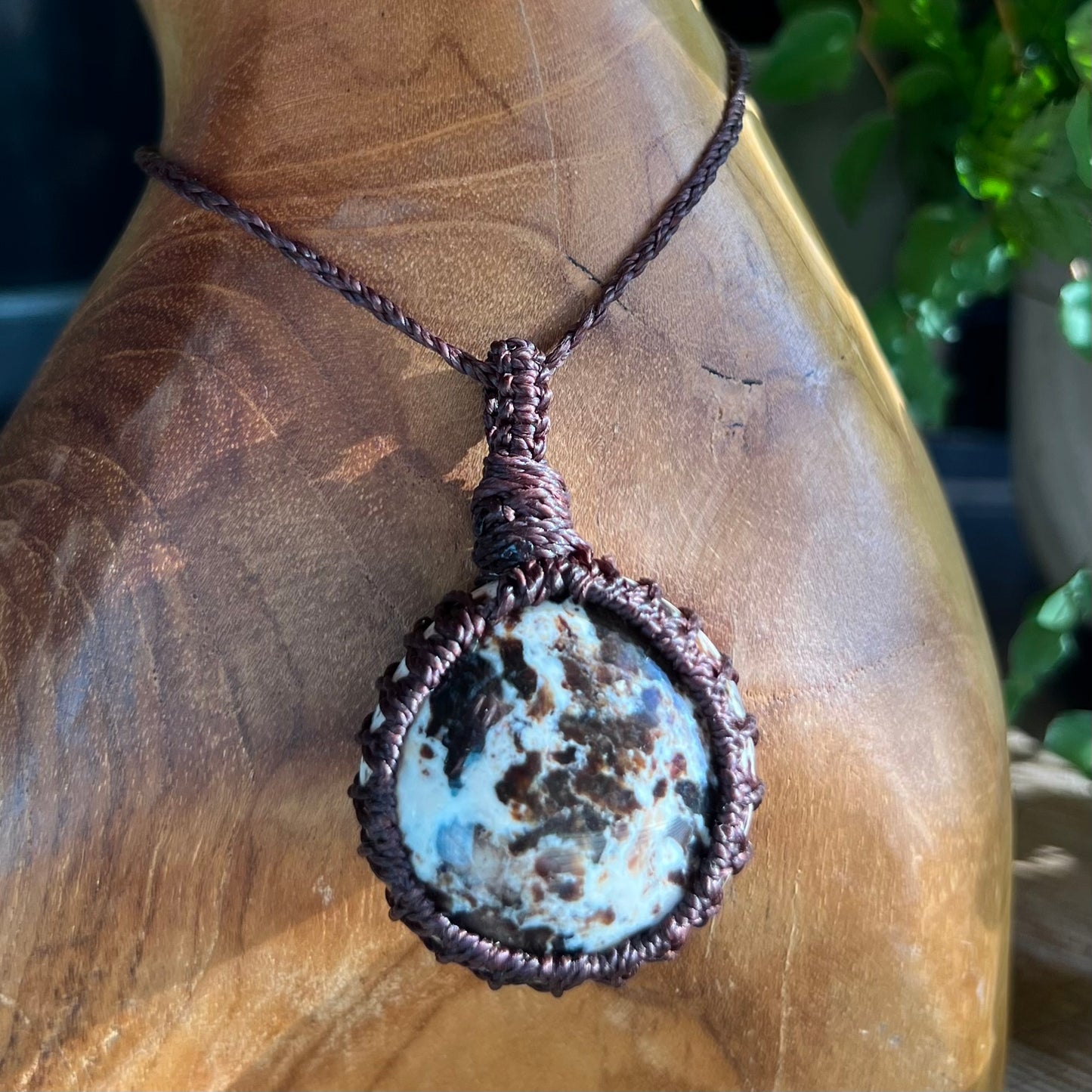 Brown Opal Macrame Necklace