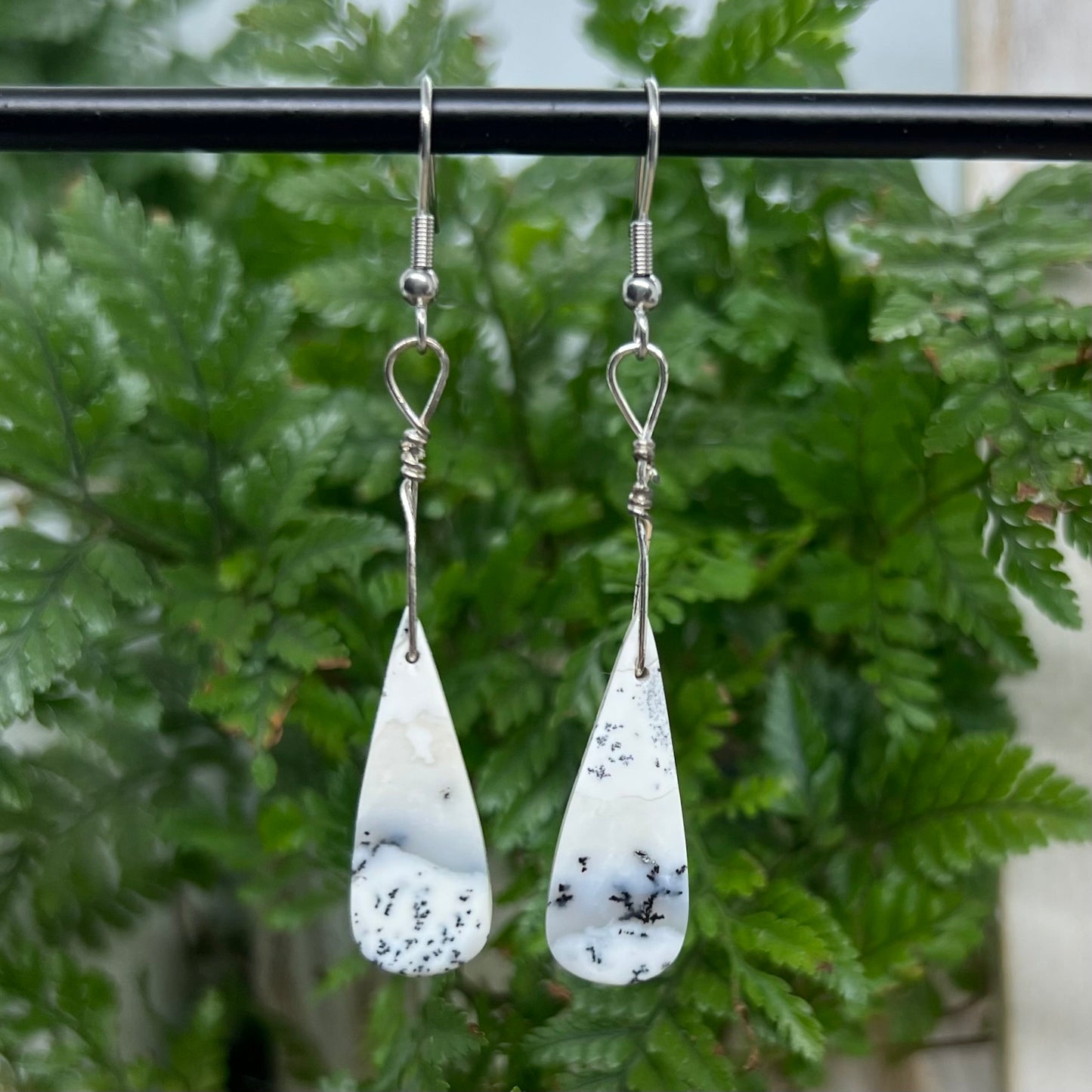 Dendrite Agate Crystal Earrings: Connection with Nature ∙ Grounding ∙ Growth