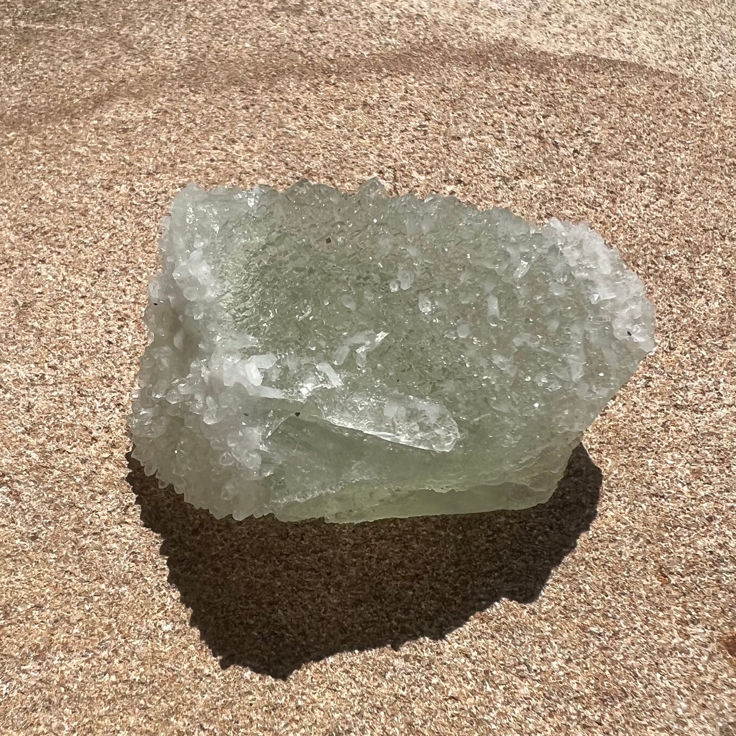 Octahedral Fluorite Specimen blanketed in Quartz Druzy