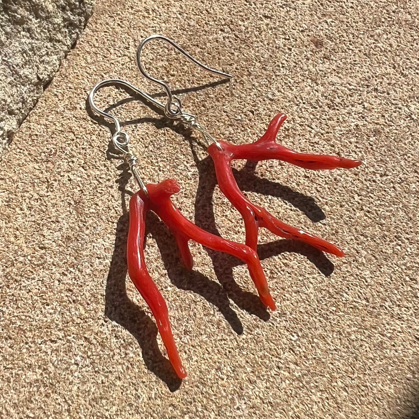 Red Coral (Italy) Sterling Silver Earrings: Passion ∙ Vitality ∙ Emotional Strength