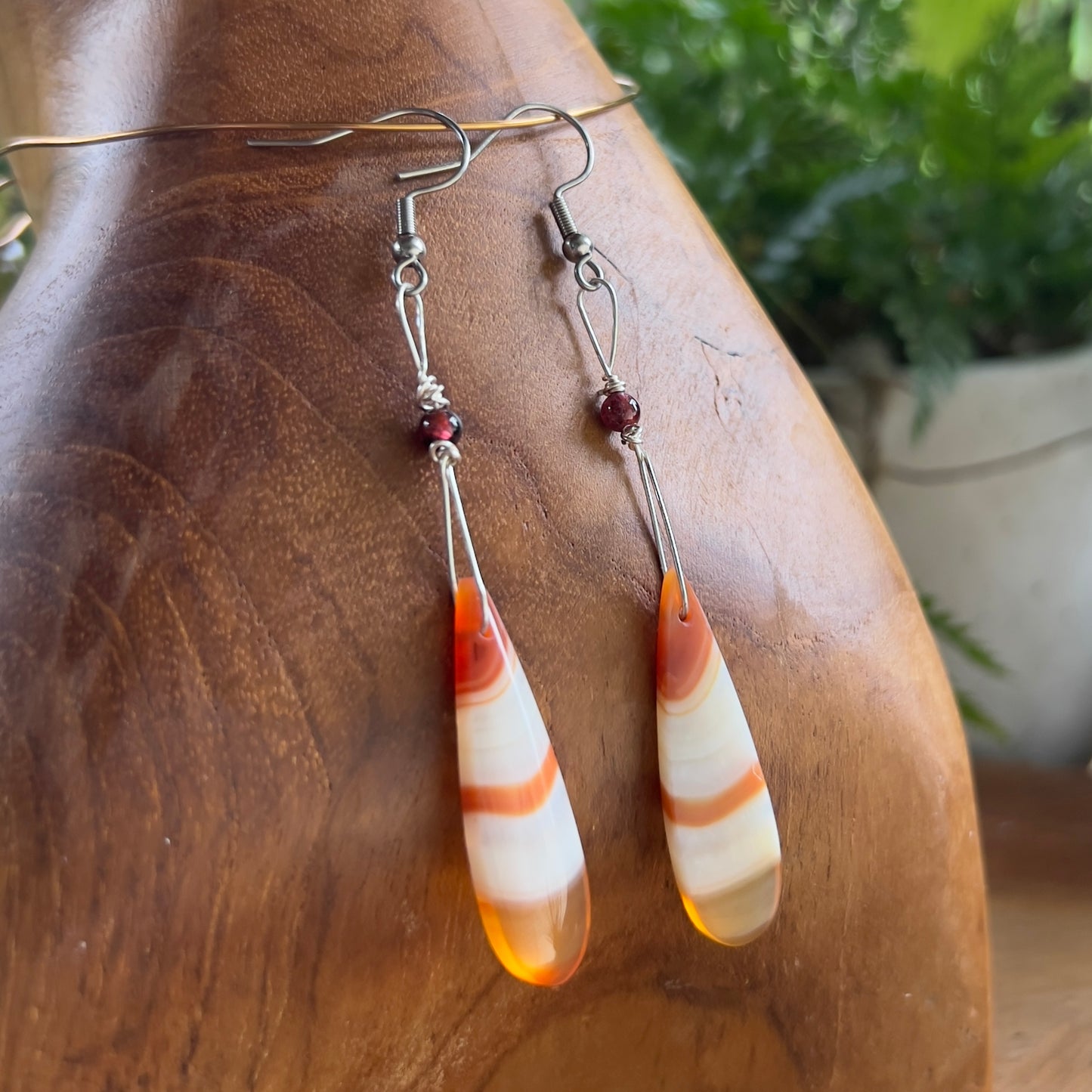 Carnelian and Garnet Crystal Earrings: Creativity ∙ Passion ∙ Confidence