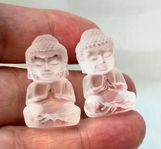 Small Clear Quartz Buddha carving