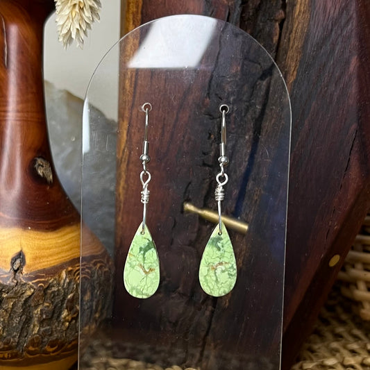 Lemon Magnesite with Chrysoprase Crystal Earrings: Optimism ∙ Mental Clarity ∙ Renewal