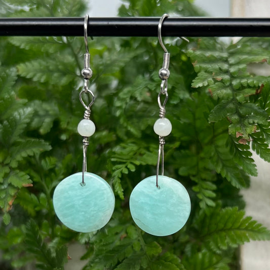 Amazonite Crystal Earrings: Inspiration ∙ Emotional Healing ∙ Self Expression
