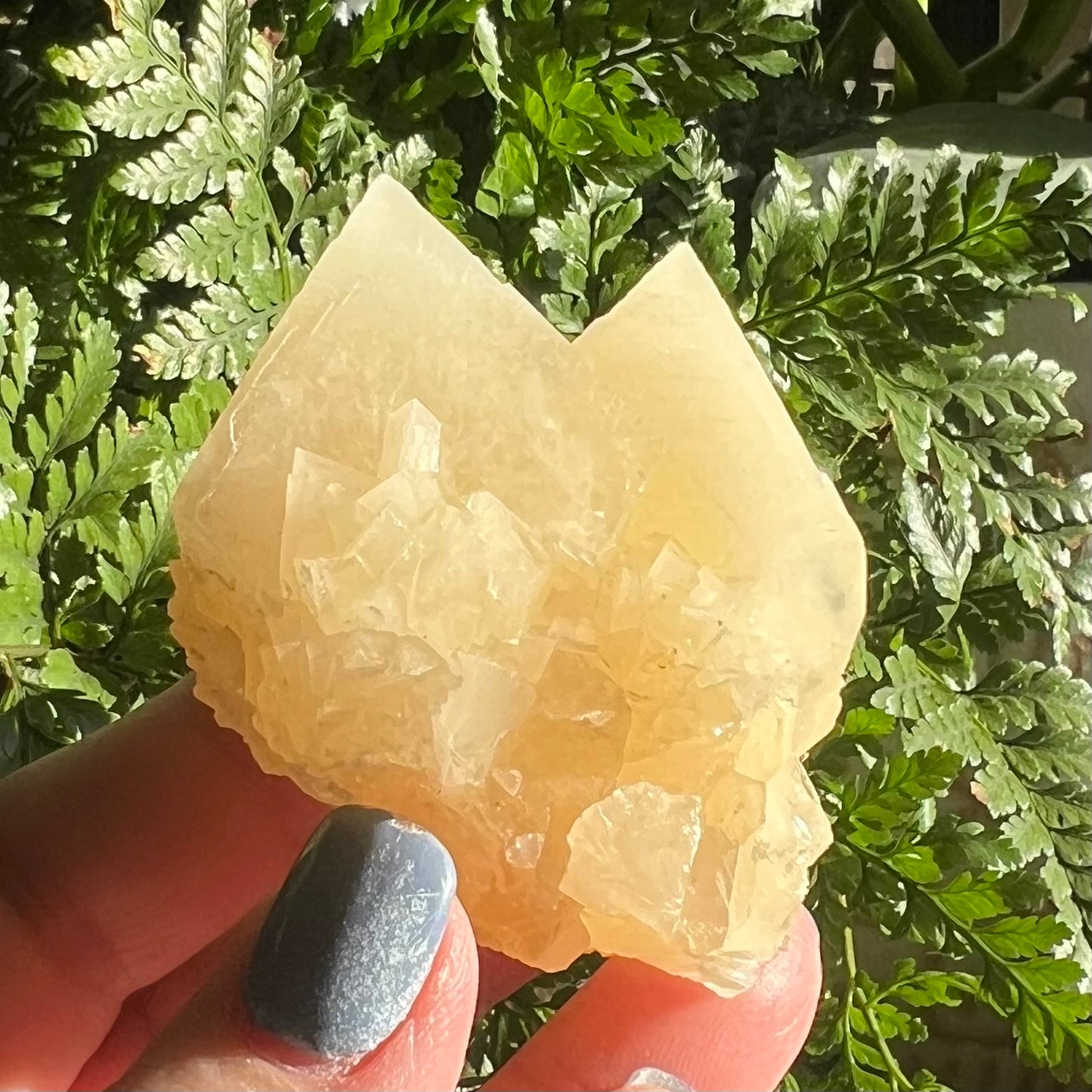 Orange Calcite Point Cluster