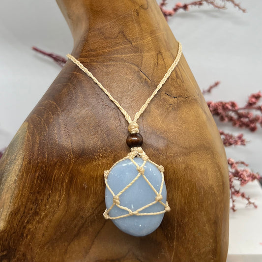 Angelite Macrame Necklace