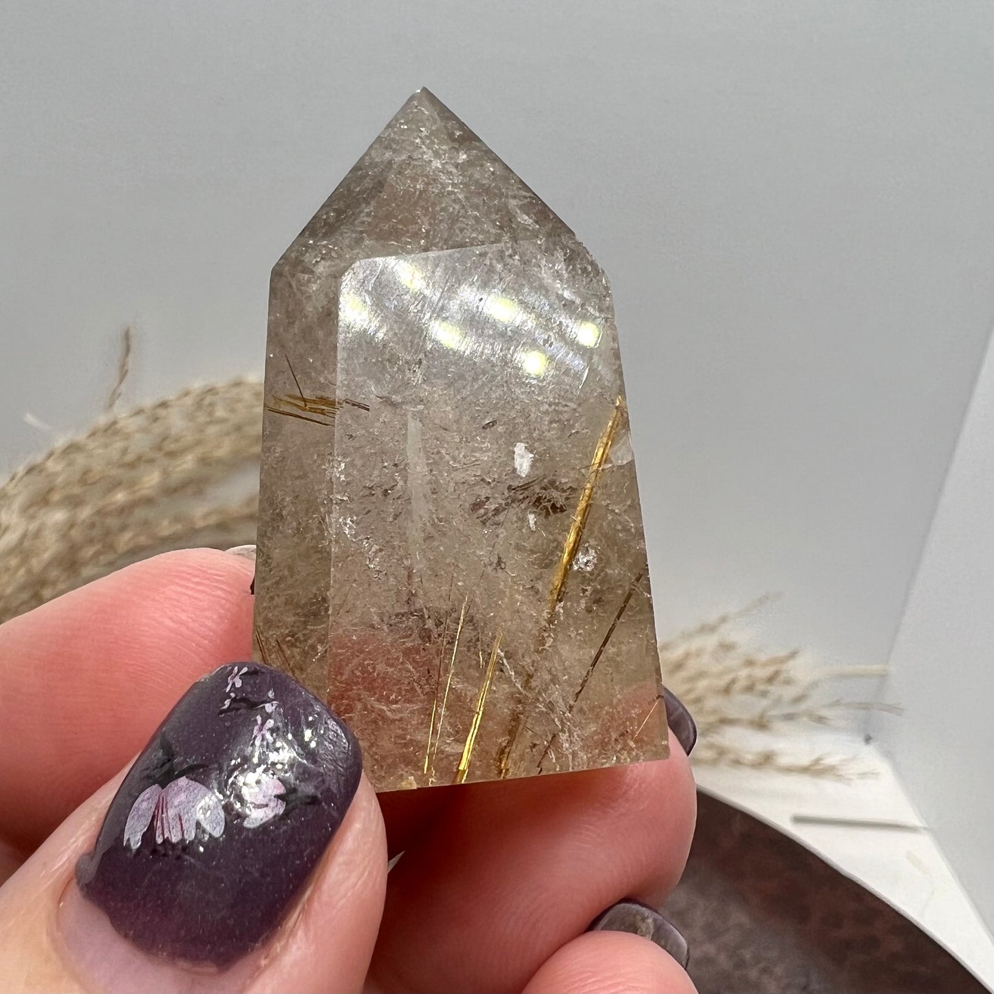 Golden Rutile Quartz Mini Tower (Brazil) (a)