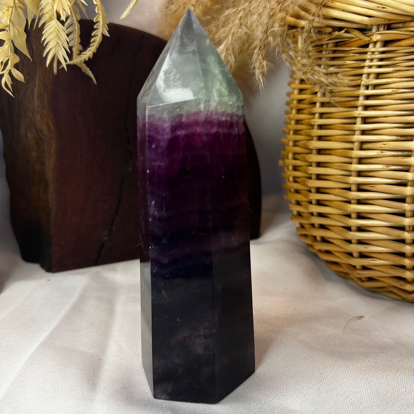 Chunky Large Rainbow Fluorite Tower