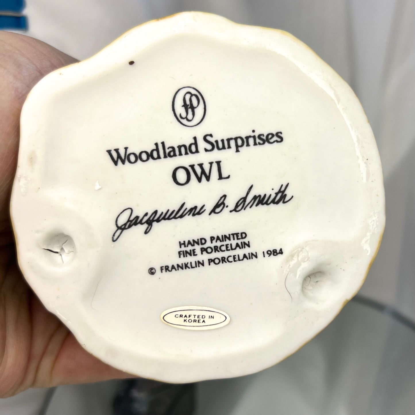 Wise Owl | 'Woodland Surprise' - Franklin fine porcelain figurine | 1984