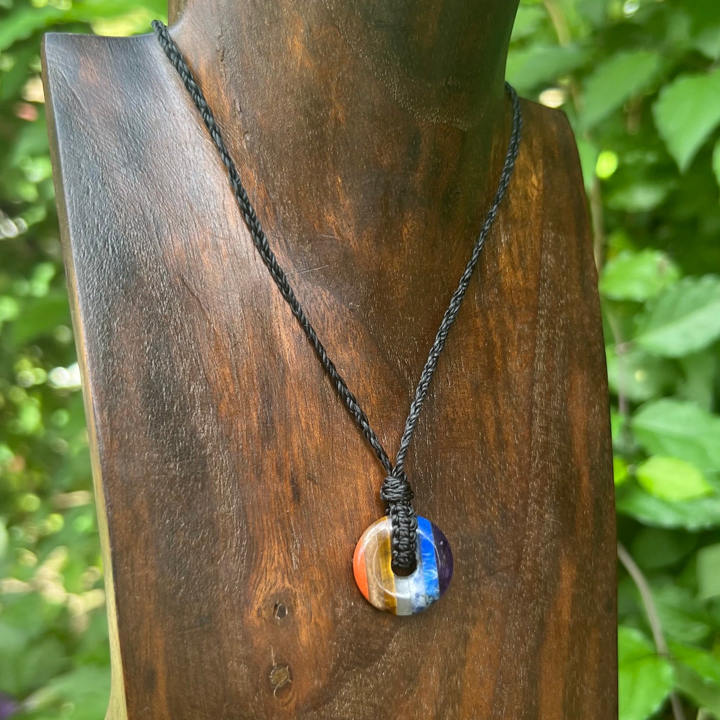 Chakra Perpetual Pendant Macrame Necklace