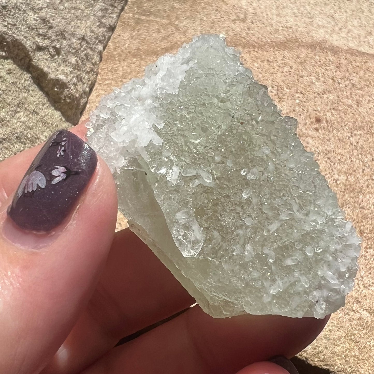 Octahedral Fluorite Specimen blanketed in Quartz Druzy