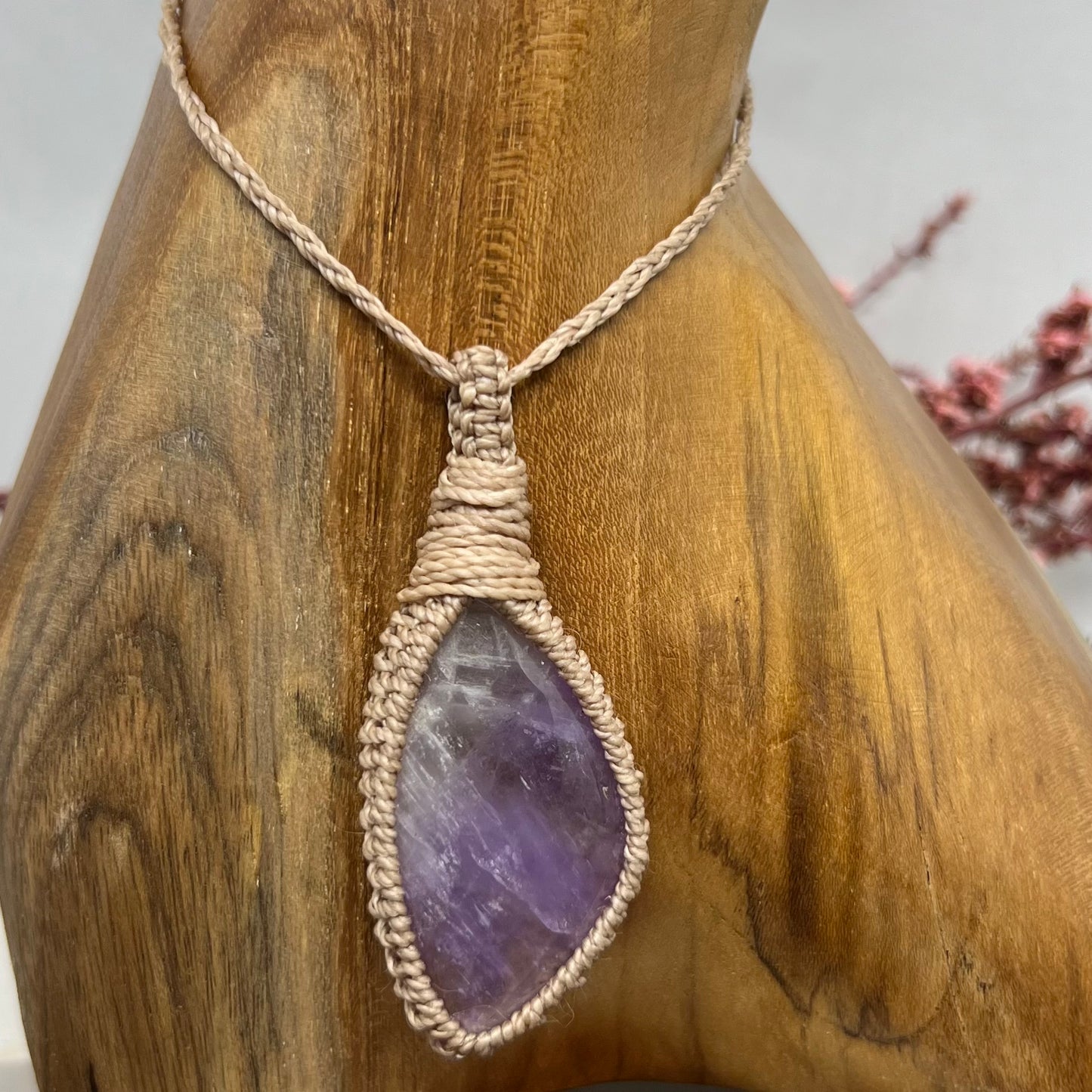 Amethyst Macrame Necklace