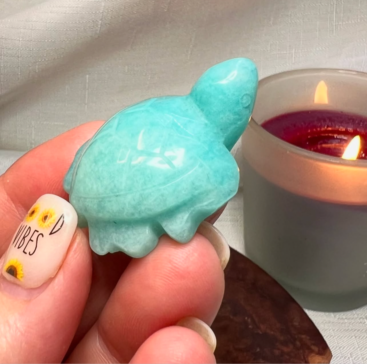 Amazonite Turtle Carving