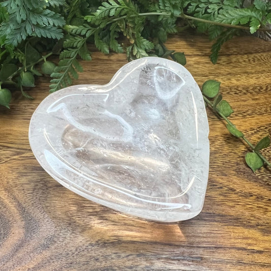 Clear Quartz Heart Dish