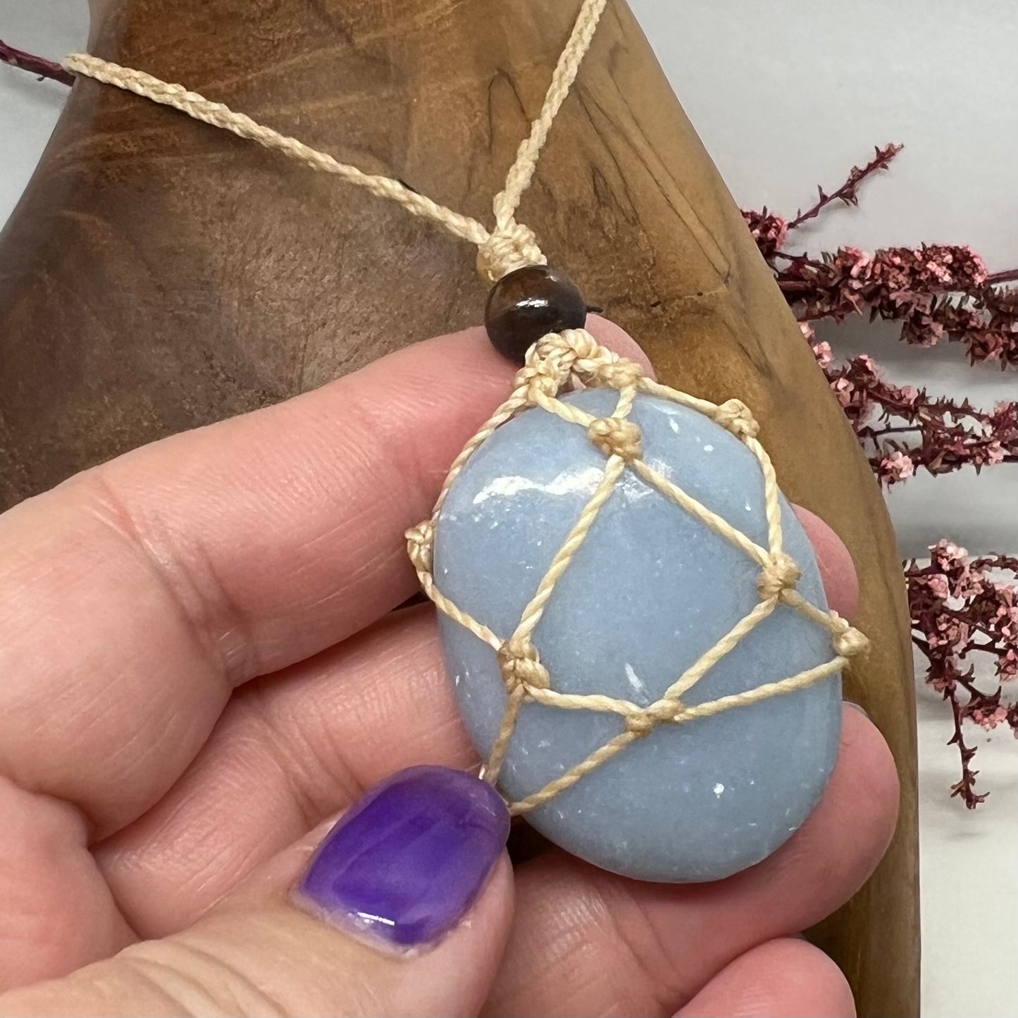 Angelite Macrame Necklace