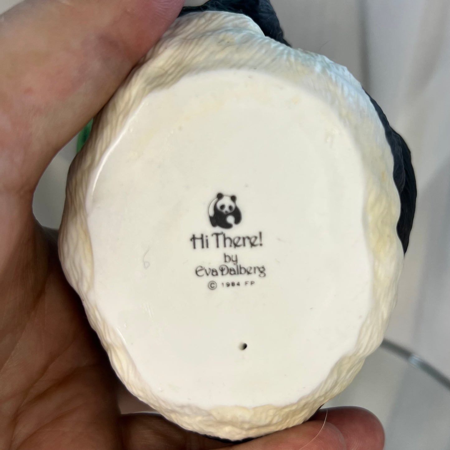 Baby Panda playing with Bamboo
| 'Hi there Panda!' World Wildlife Fund by Eva Dalberg | 1984