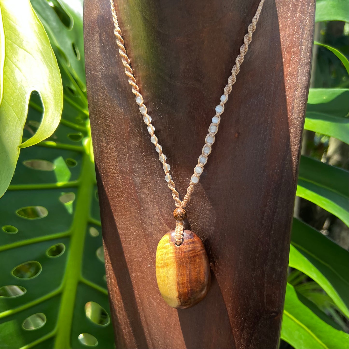 Gidgee & Selenite Macrame Necklace - 'Spirit of Dryad' Talisman