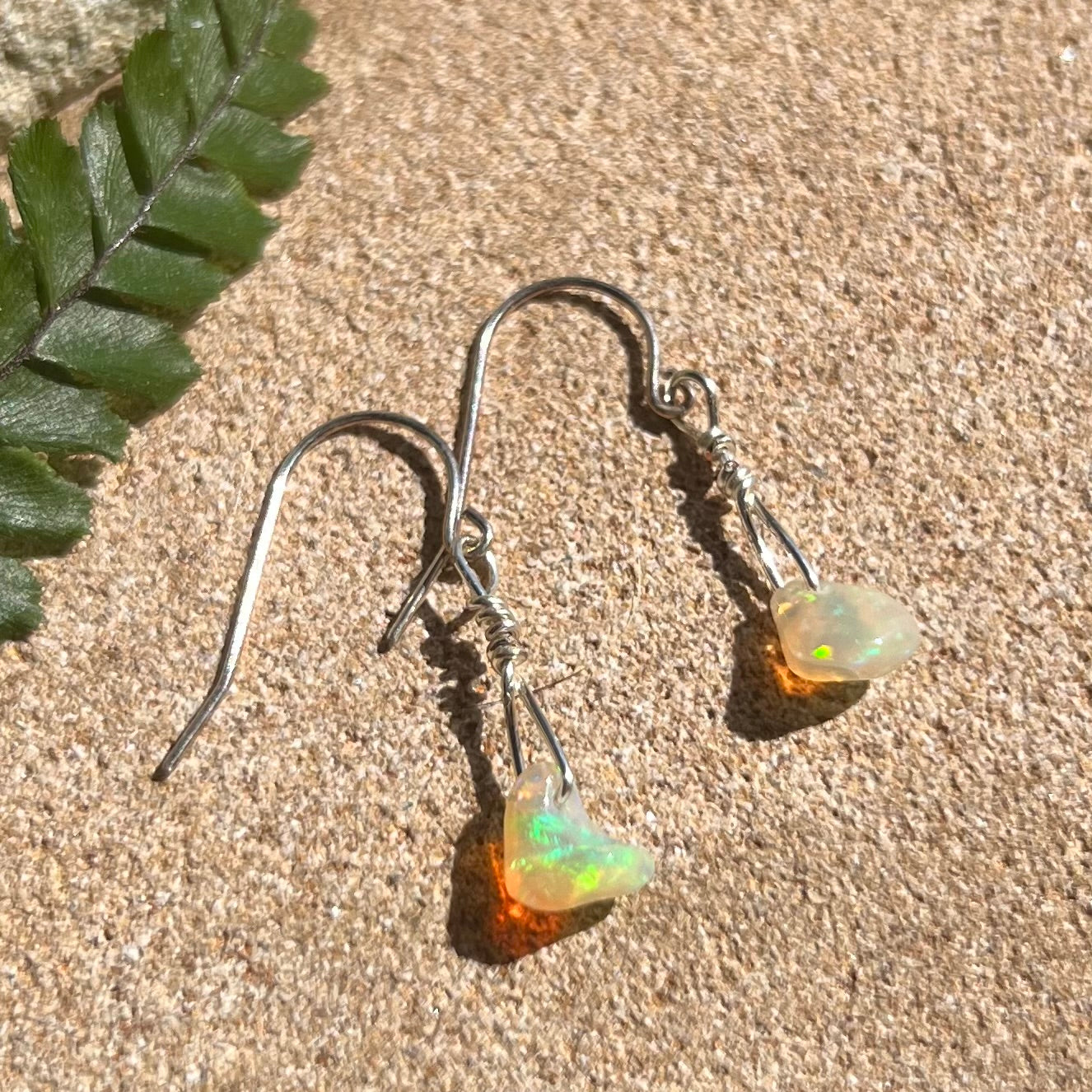 Ethiopian We'lo Opal Sterling Silver Earrings: Inspiration ∙ Creativity ∙ Spiritual Awakening
