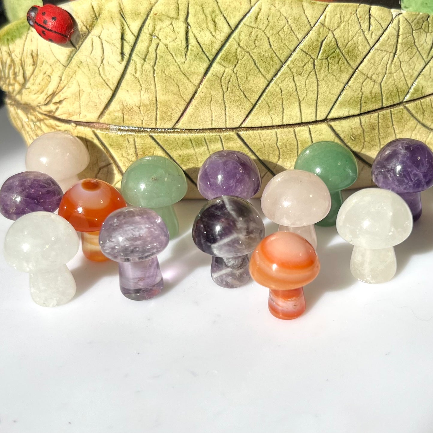 Clear Quartz Mini Mushroom Carvings