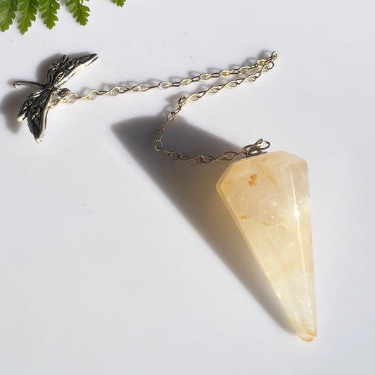 Golden Healer Quartz Pendulum
