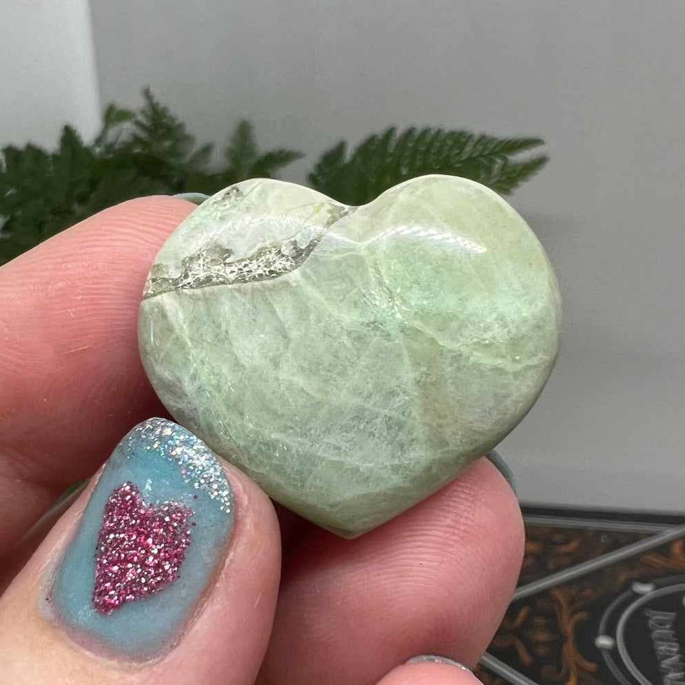 Garnierite Heart Carving