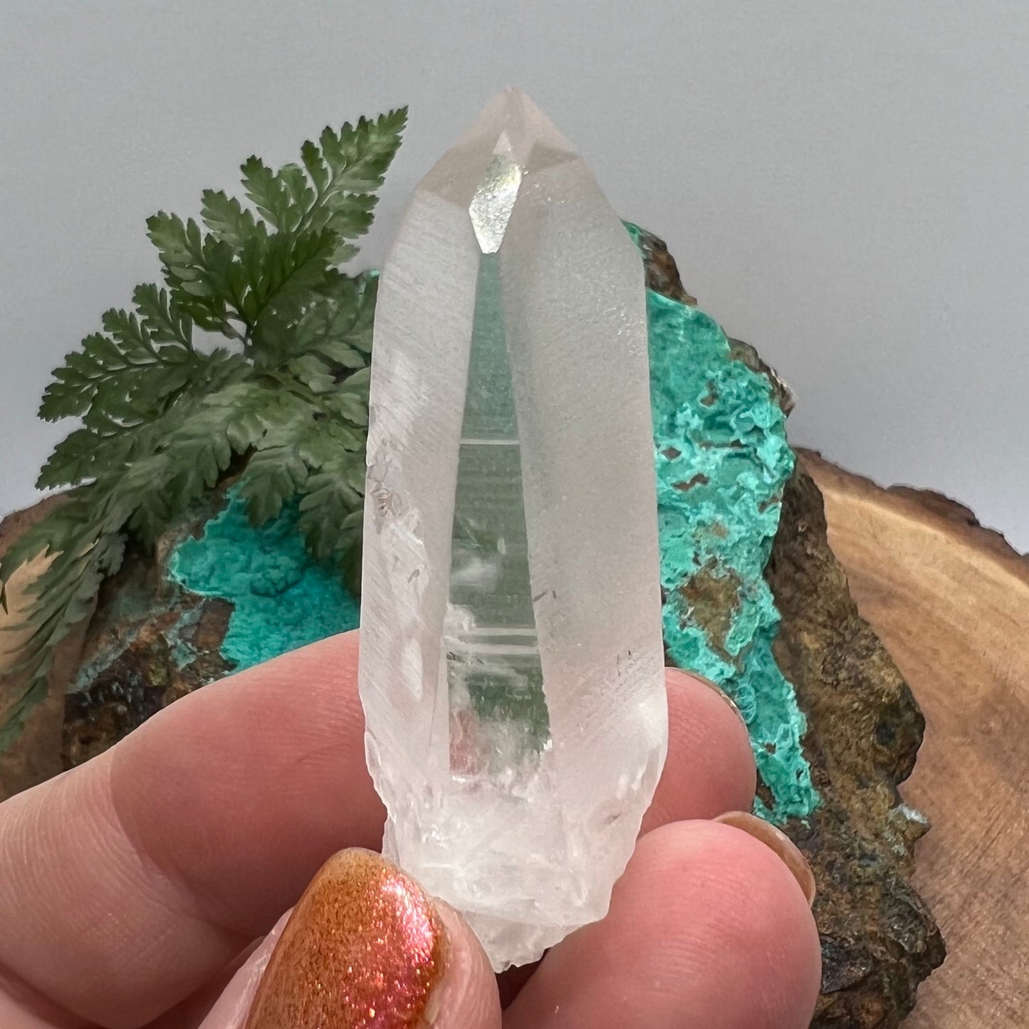 Icy Lemurian Quartz Point - Tessin habit