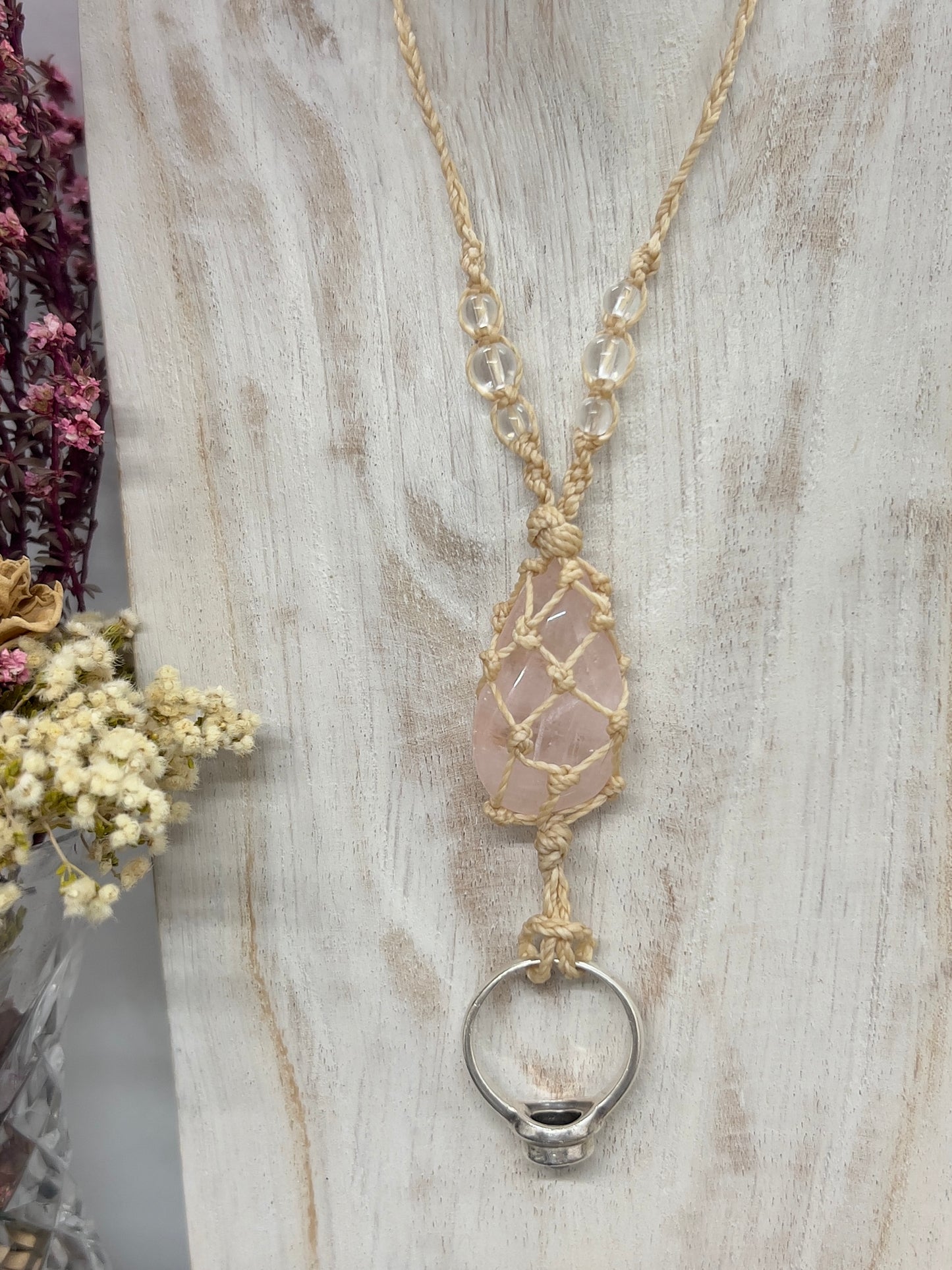 Ring Keeper Loving Rose Quartz Crystal Talisman