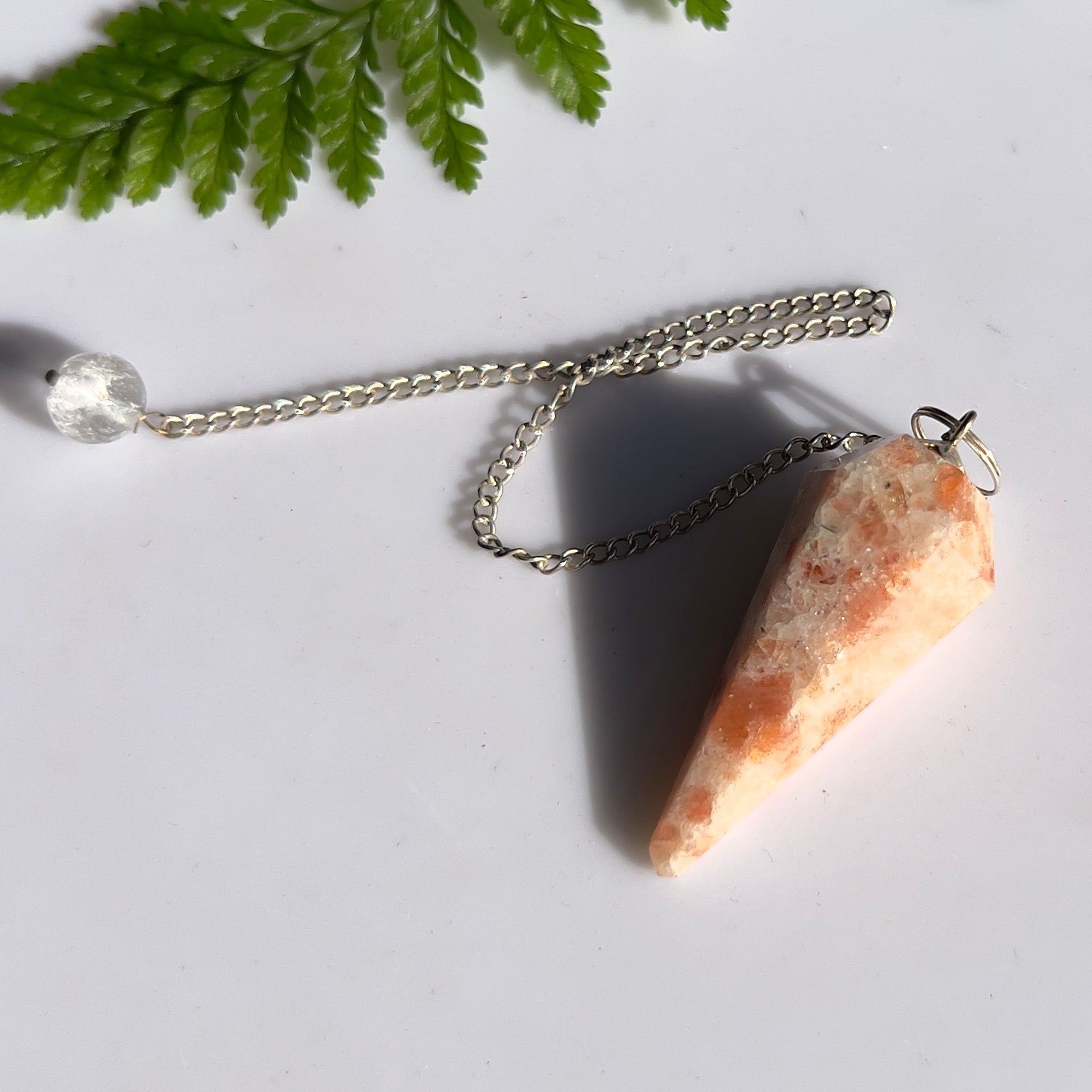 Sunstone Pendulum - Sunstone is a crystal of strength, leadership and personal power.