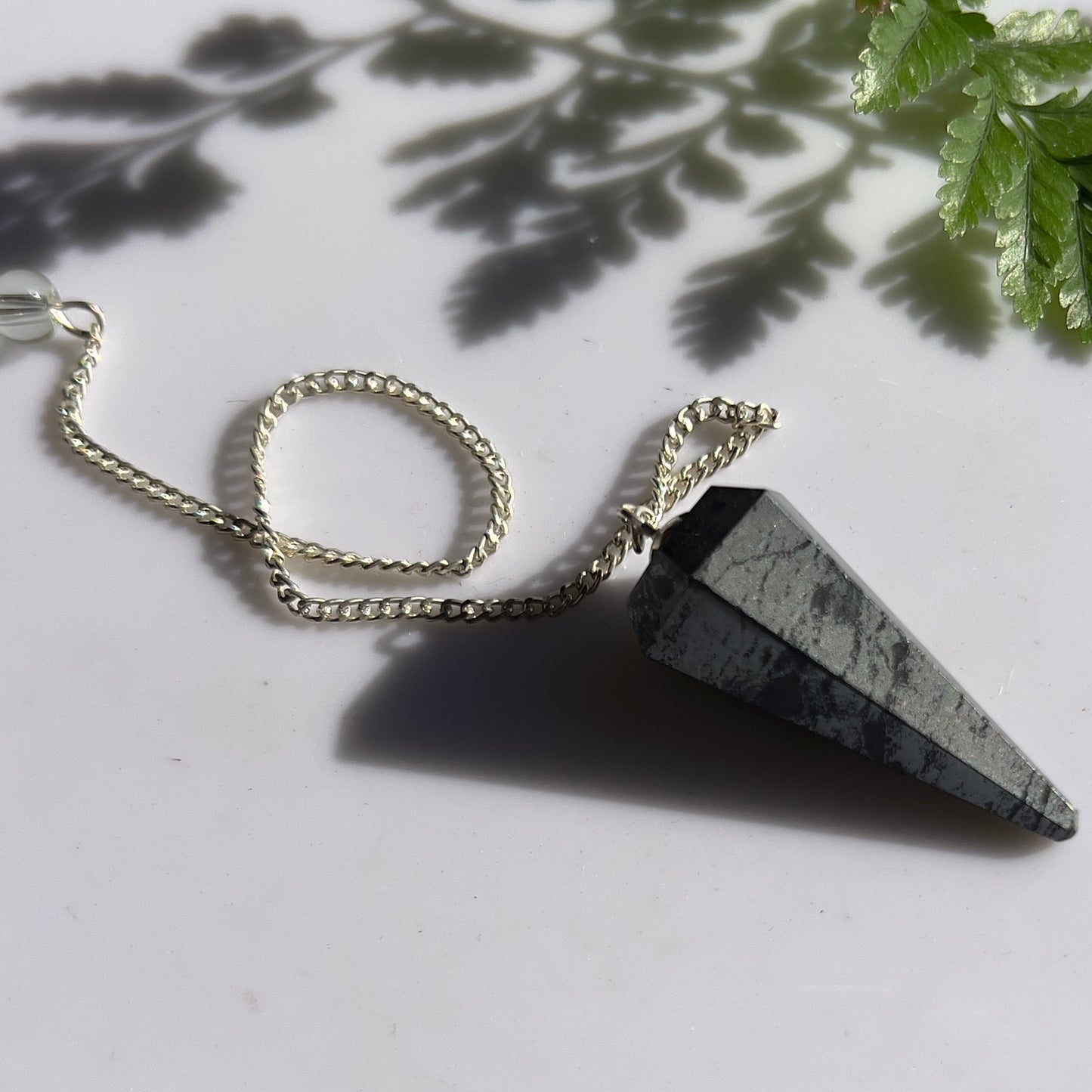 Silvery toned Pyrite Pendulum