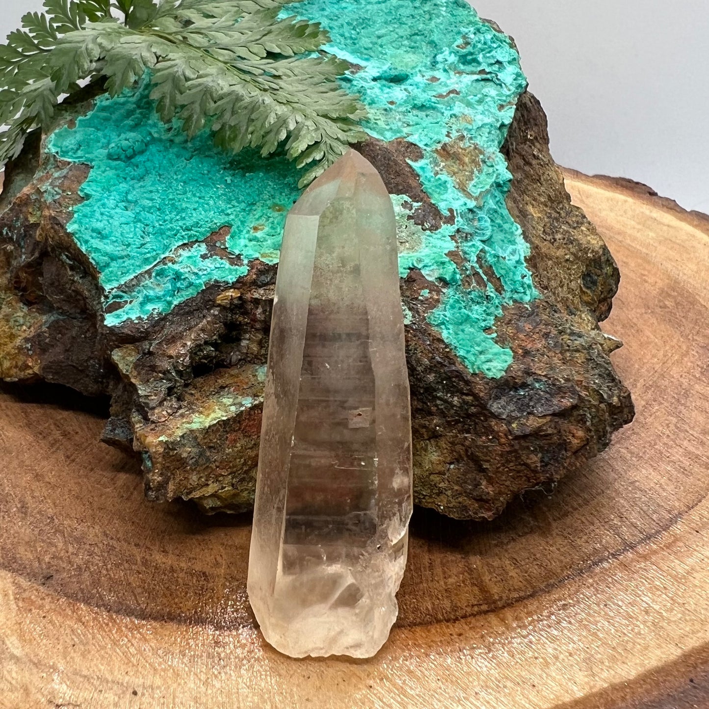 Tangerine Lemurian Quartz Point - Tessin habit with Starbrary glyphs