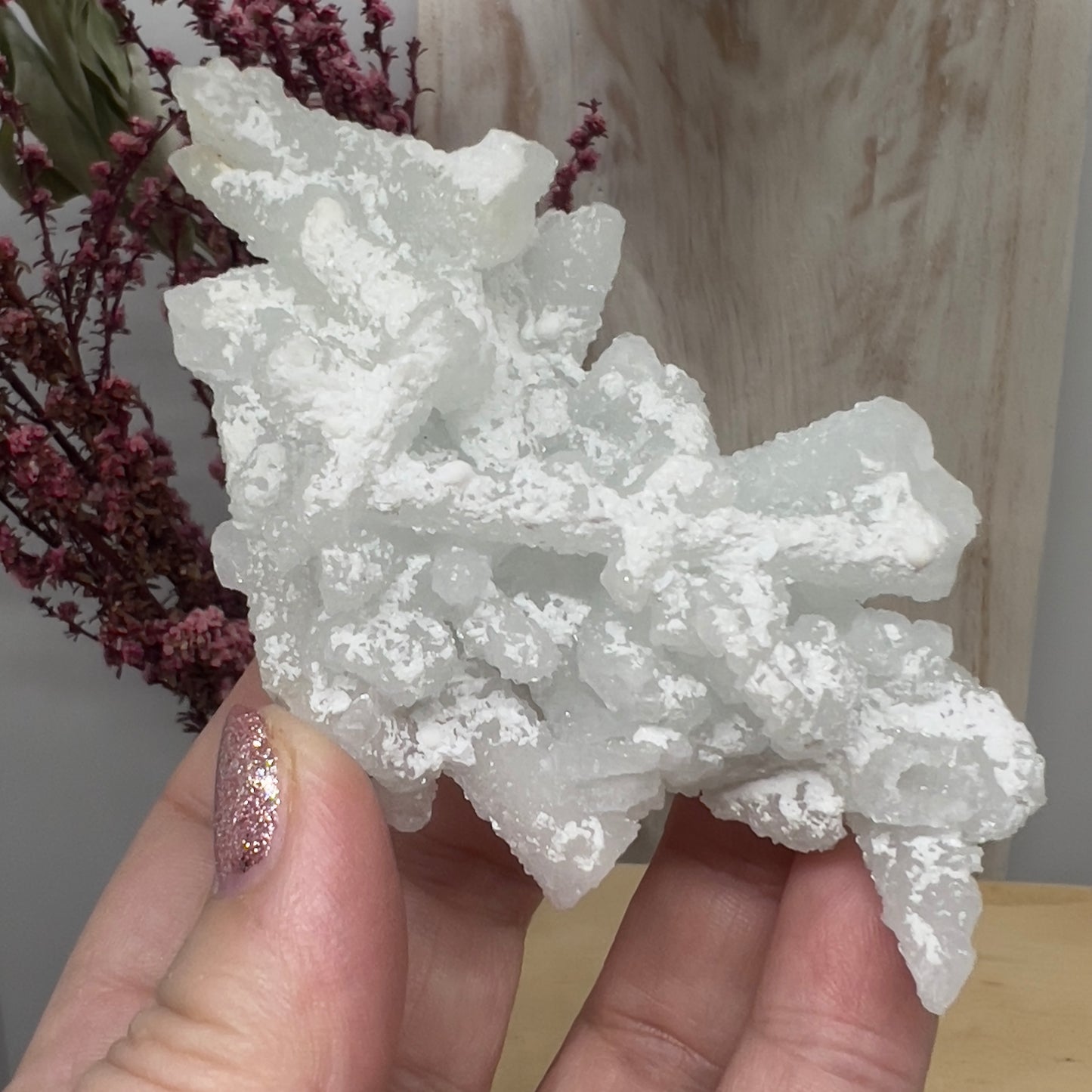 Prehnite after Laumontite Pseudomorph Mineral Specimen