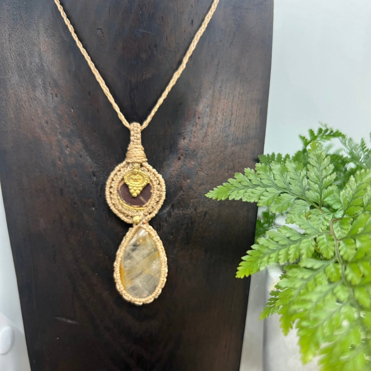 'Surya' Talisman - Australian Yowah Nut & Golden Healer Quartz