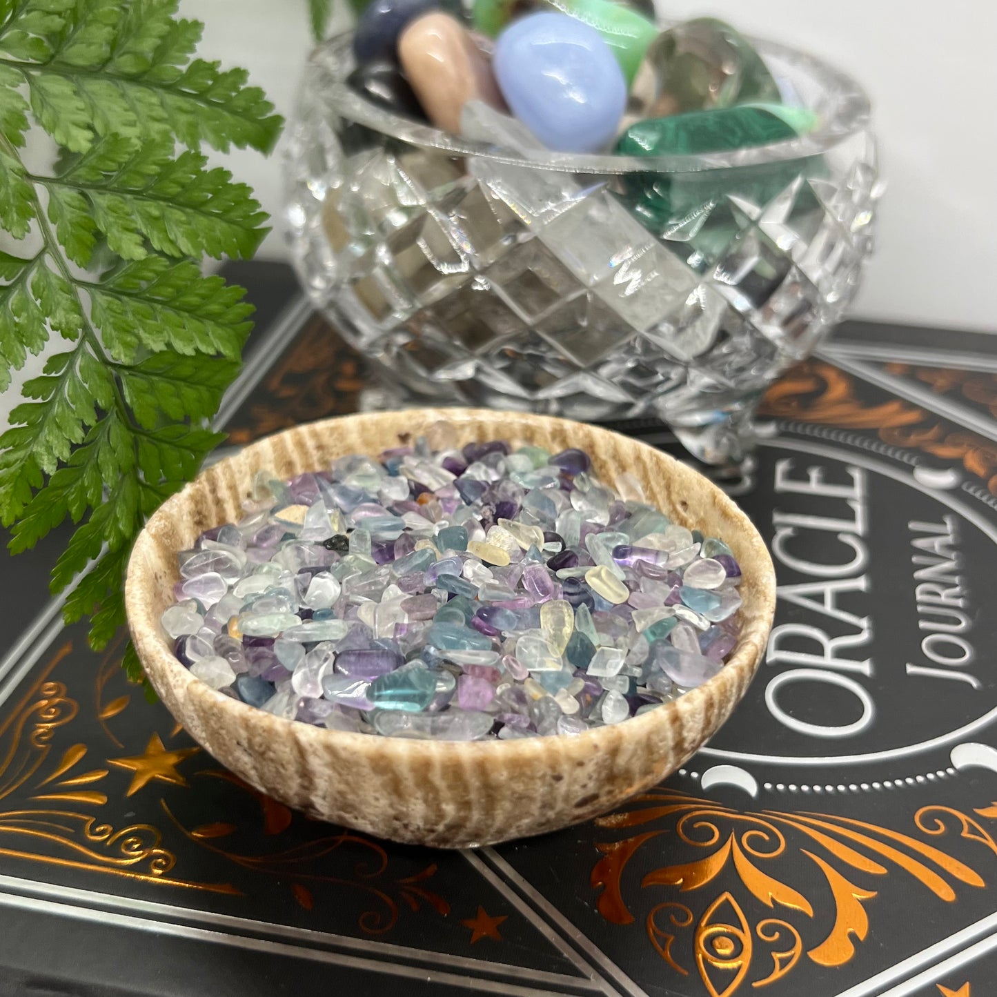 Rainbow Fluorite Crystal Chip