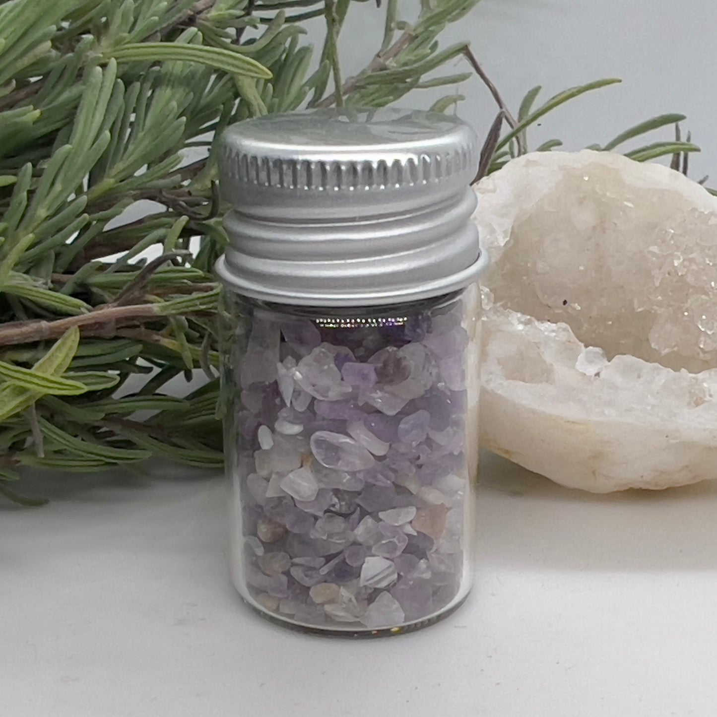 Pale Amethyst Crystal Chips (small, semi tumbled)