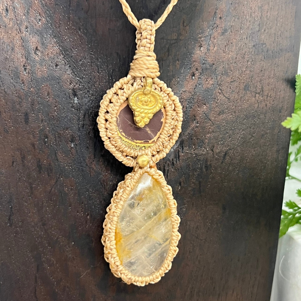 'Surya' Talisman - Australian Yowah Nut & Golden Healer Quartz