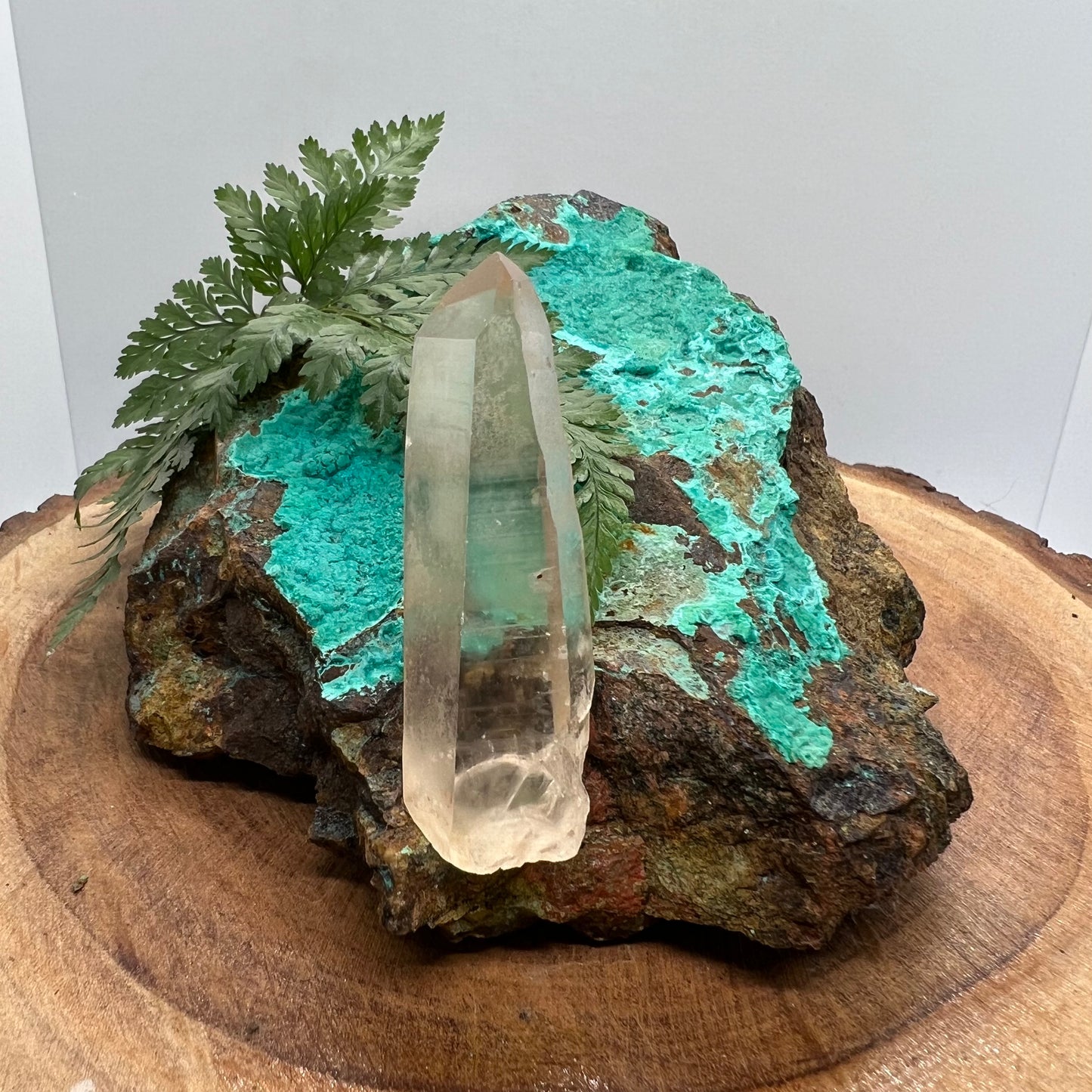 Tangerine Lemurian Quartz Point - Tessin habit with Starbrary glyphs